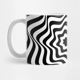 Optical Curves (in abstract black & white lines) Mug